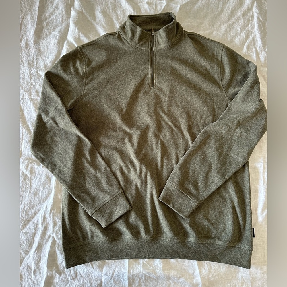 Kenneth Cole Men's Green Zip-Up Sweater